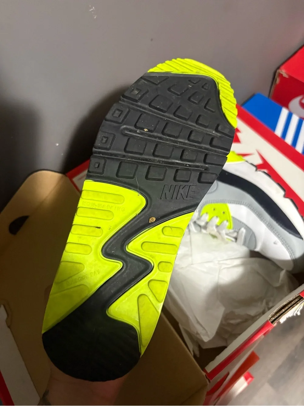 Nike Kids Neon Volt & Grey Low-Top Sneakers